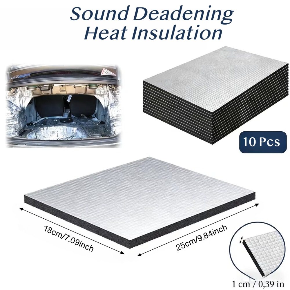 Car Audio Sound Deadening Mat - 10 шт. 10 мм автомобильный шумопоглощающий