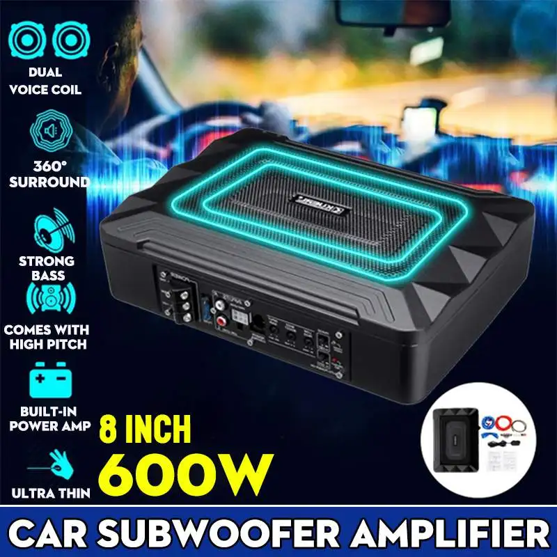 800 Вт/600 Вт, 8/10 дюйма, 12  – обзор и цена Under Seat Subwoofer Slim 8 Inch