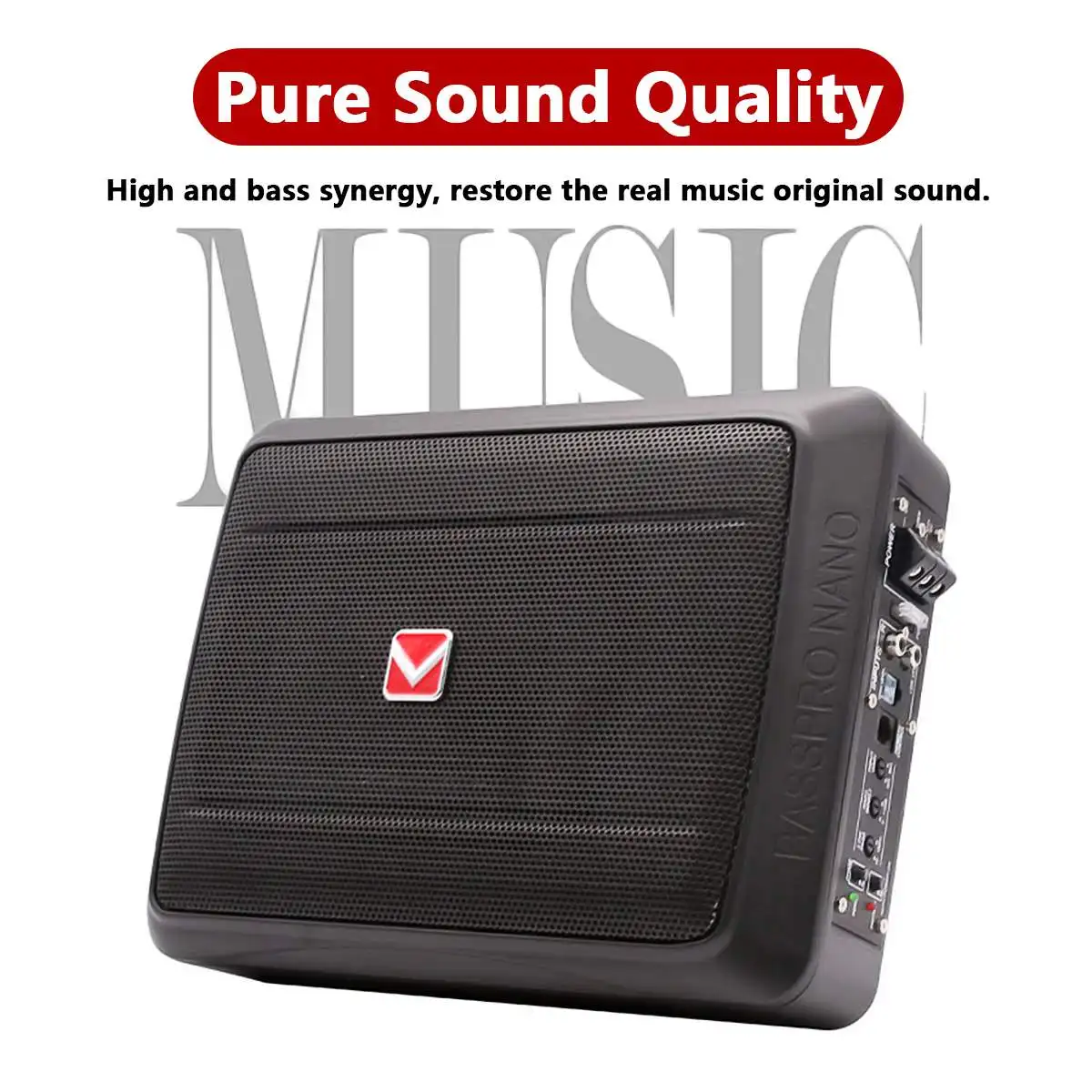 800 Вт/600 Вт, 8/10 дюйма, 12  – обзор и цена Under Seat Subwoofer Slim 8 Inch