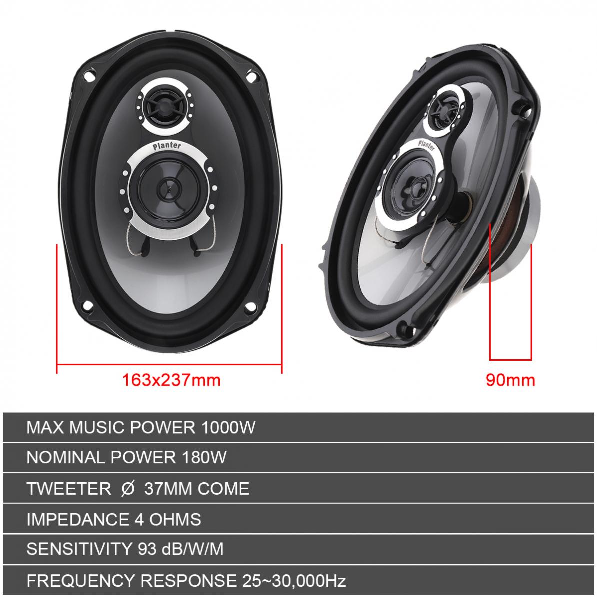 2 шт. 6x9 дюймов 3-полосные 10 – обзор и цена Car Coaxial Speaker 6X9 3 Way