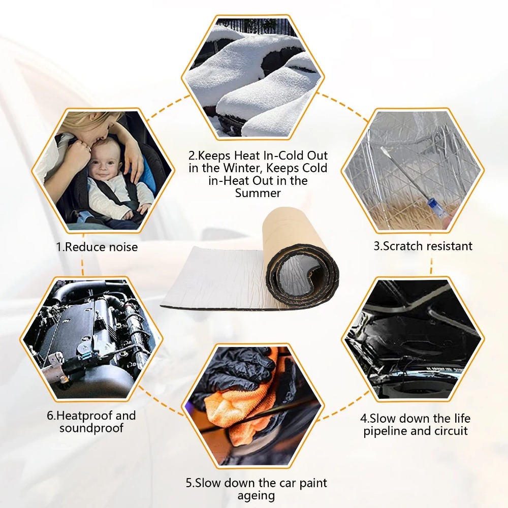 5/10 мм звукоизоляционный ковр – обзор и цена Car Audio Sound Deadening Mat