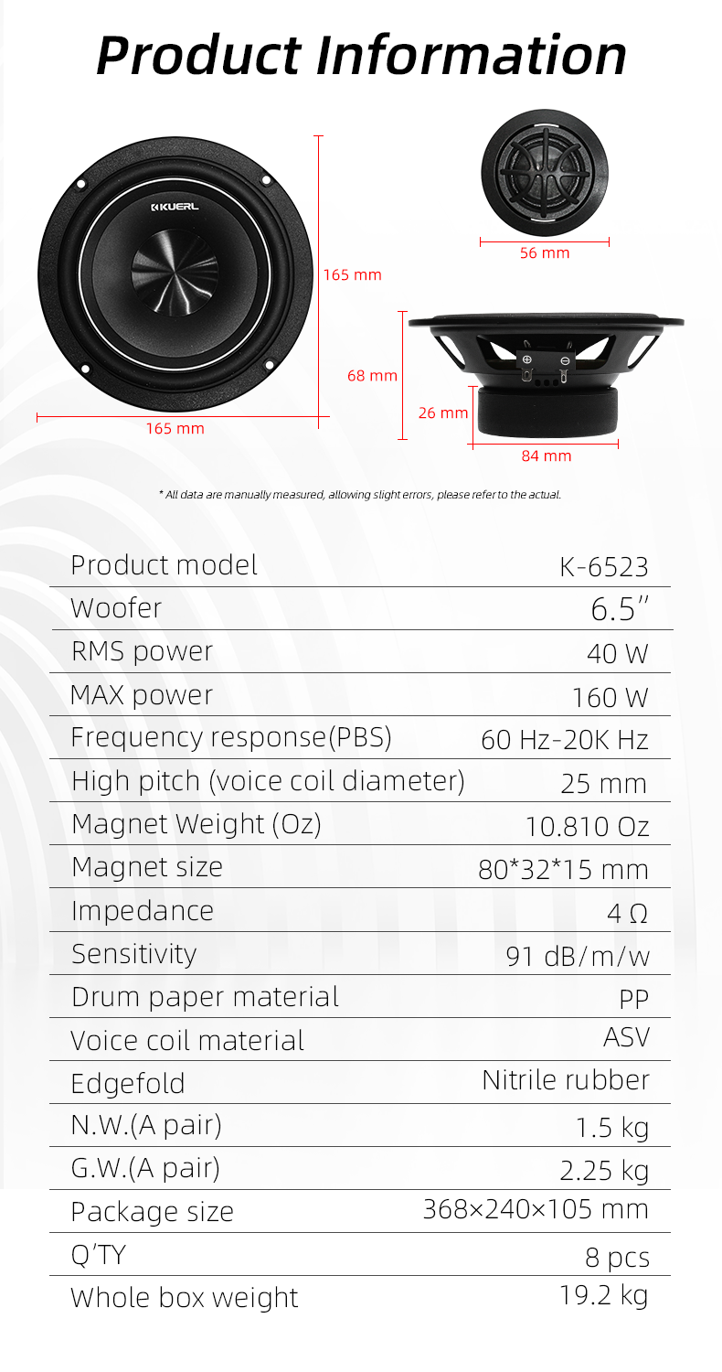 Автомобильные компонентные 2-п – обзор и цена Car Audio Component Speaker 6.5
