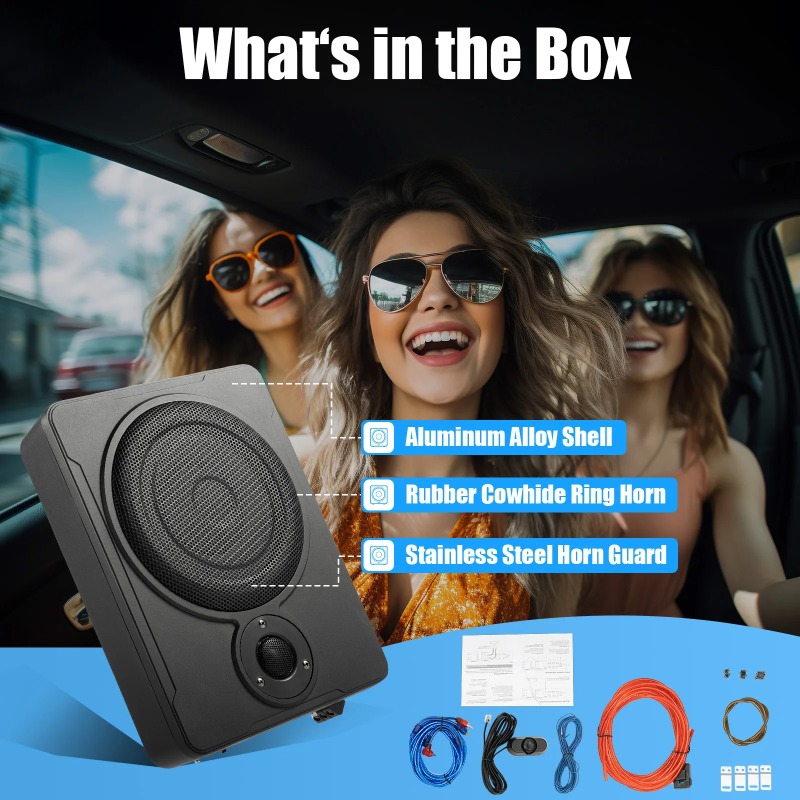 8-дюймовый автомобильный сабву – обзор и цена Under Seat Subwoofer Slim 8 Inch