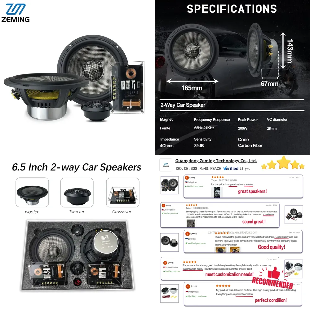 Новинка: Автомобильная 2-полос – обзор и цена Car Audio Component Speaker 6.5
